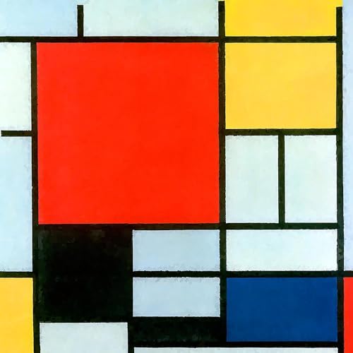 Taza de café de cerámica 15 oz con diseño Piet Mondrian miniatura 2