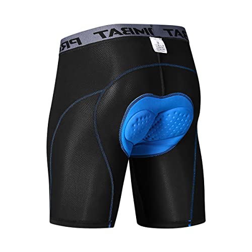 CICIGOGO Men's Padded Cycling Shorts (M, Blue)