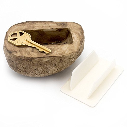 HomeChamps Best Hide A Key Fake Rock Discreet Key Outside Hider Vault Holder Easy to Install