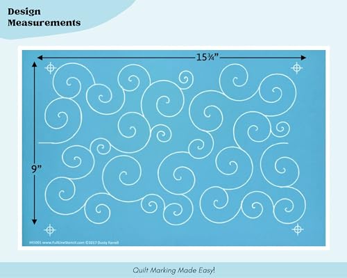Full Line Stencil HC45001 Swirls & Curls- Edge To Edge Stencil thumb #5