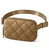 BesTour Fanny Pack for Women Men, Waterproof Belt Bag with Adjustable Strap & Back Anti-Theft Zipper Pocket, Lightweight Crossbody Bag for Travel, Workout, Running (7.Brown upgrade)