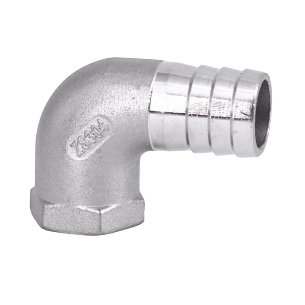 Raccord pour tuyau d'arrosage， Connecteur de raccord de tuyau en acier inoxydable 1/4, 3/8 "1/2" 3/4 "1" -2 "BSP femelle 8 10 12 13 15 20 25-50mm, coude à 90 degrés 304(3L8 BSP 12MM-ELBOW)