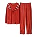 Donne Ruffles Pigiama Set Dolce Lady Lounge Pigiama Sonno Morbido Biancheria Da Notte, Colore caramello, XL