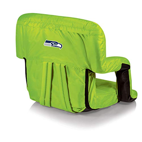Image of Picnic Time NFL Seattle Seahawks Reclining Ventura Seat- Lime - Digital Print