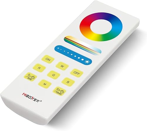 Miniatura 3 de FUT088, control remoto de tira LED RGB+CCT, Full Touch, conectividad 2.4G, 98.4 ft, rango de 98.4 pies, compatible con MiBoxer, controladores