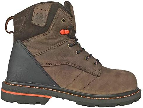 Hoss Boots Mens Brown Leather Carson 6in Soft Toe Work Boots 11 4E | Image 3
