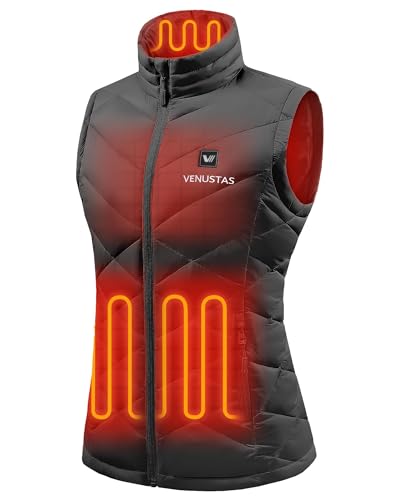 Venustas Quilted Heated Vest for Women with Battery, Lightweight Heated Clothing, Ladies' Rechargeable Electric Heating Vest - Main Image