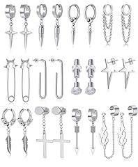 A:12Pairs(Silver Tone)