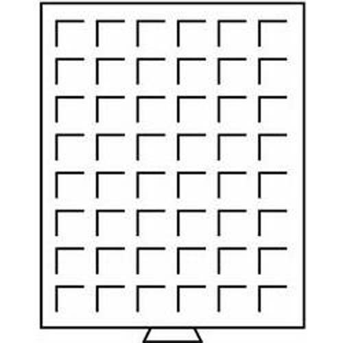 Leuchtturm 337801 Bandeja para Monedas 48 divisiones esquinadas hasta 28 mm Ø, Color Humo