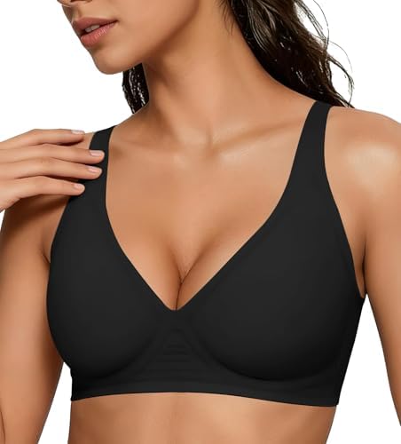 2026 Women Jelly Seamless Wireless Push Up Bras Deep V No Underwi...