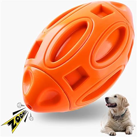 Apasiri Dog Toy Dog Chew Toy Durable Tough Ball Squeaky Dog Toys Almost Indestructible for Large Dogs Training Rubber Teething Toys Dog Great Gift for Dogs (Orange) Cover