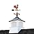 Good Directions, Inc. 2126CVBLK-1975RED 26" Square Coventry Vinyl Aluminum roof and Copper Bantam Rooster Weathervane by Good Directions Cupola, White/Black/Red