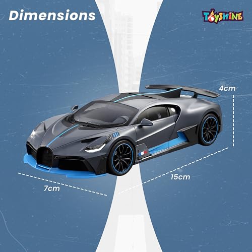 Image of Toyshine 1:32 Scale Die Super Fast Racing Model Car with Music and Lights Along with Pull Back Function Opening Doors Feature for Kids Boy Girl 3+, Grey
