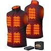 Topdot Chaleco Calefactable Hombre, Chaleco Calefacción Eléctrica con Batería de 7.4V 16000mAh Incluidas, 8 Zonas de Calentamiento, Chalecos de Invierno Cálidos para Exteriores, Senderismo, Acampada