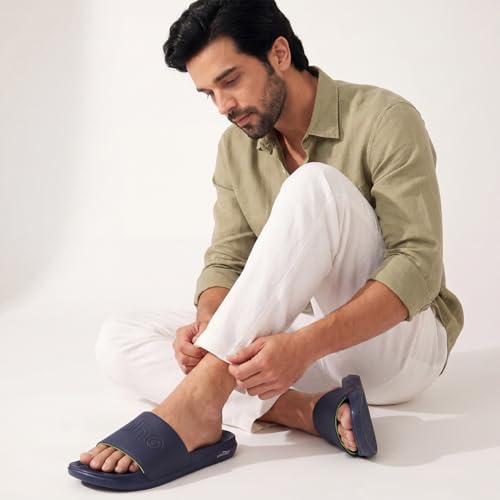 Image of YOHO Drystep Sliders for Men | Waterproof Monsoon Footwear & Rainy Sandals | Skin Friendly Adjustable Strap