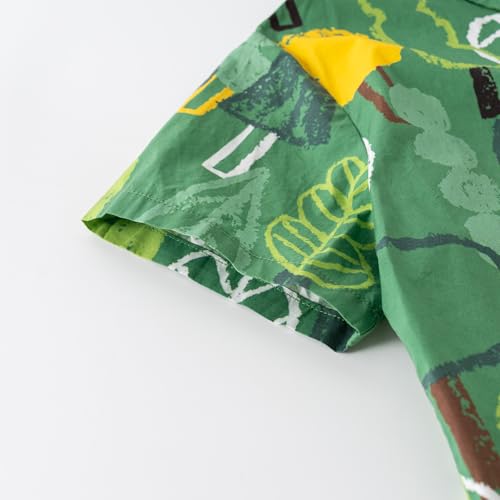 Boys Hawaiian Shirt Short Sleeve Button Children Beach Vacation Casual Shirt Tropical Summer Tops3