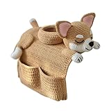 Acunny Couch Organizer - Rutschfeste Aufbewahrung Für Häkelhunde,Couch Armlehne Fernbedienung Halter | Für Home Office Wohnzimmer Sessel Getränkehalter Telefon Leckerlies Tierfreunde