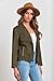 PRETTYGARDEN Women's Faux Suede Jackets 2026 Fashion Fall Clothes Long Sleeve Open Front Cropped Coat Outwear (Army Green,Large)