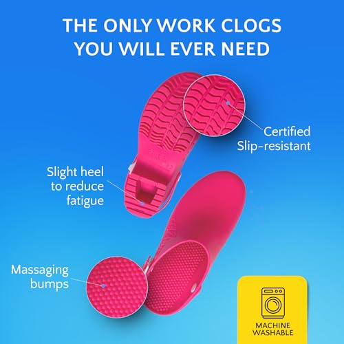 Image of CALZURO Classic Work Clogs Without Holes - Unisex Nursing Clogs - Non Slip Shoes - Autoclavable Rubber Kitchen Shoes for Women and Men -