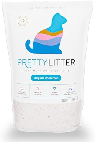 PrettyLitter Health Monitoring Cat Litter (Unscented, Non Clumpin...