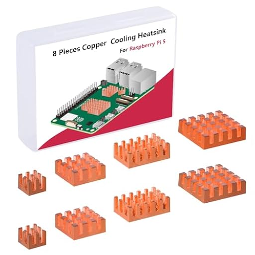 GeeekPi 8 disipadores de calor de cobre para Raspberry Pi 5, disipadores de calor CPU Cooler con cinta adhesiva conductora térmica para Raspberry Pi 5 | Ya disponible en tu tienda friki favorita! En mundofriki.es!