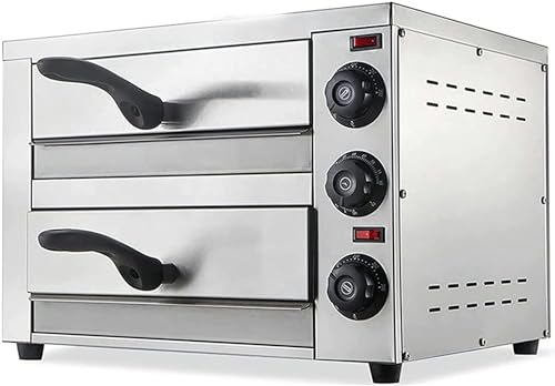 Horno de pizza eléctrico comercial, horno de encimera de doble capa de 16 pulgadas para cocina y uso comercial