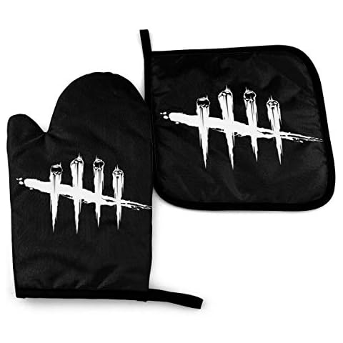Heat Resistant Hot Oven Mitts & Pot Holders for Kitchen Gift Set with Non-Slip Textured Grip Set of 2, Oven Gloves for BBQ Cooking Baking, Grilling Cover