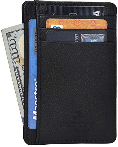 Slim wallets for men rfid blocking smart minimalist leather walle…