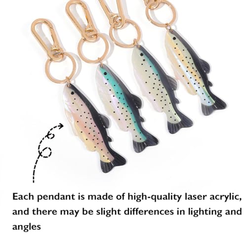 Multifunctional Acetate Fish Bag Clasp & Keychain Charm - Gold Tone Ring with Lobster Clasp, Fashion Accessory for Purse Keys DIY Decoration