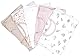 TupTam Baby Mädchen Kurzarm T-Shirt Gemustert Bunt 5er Set, Farbe: Blätter Blumen Herzchen Puderrosa Hellbeige, Größe: 92