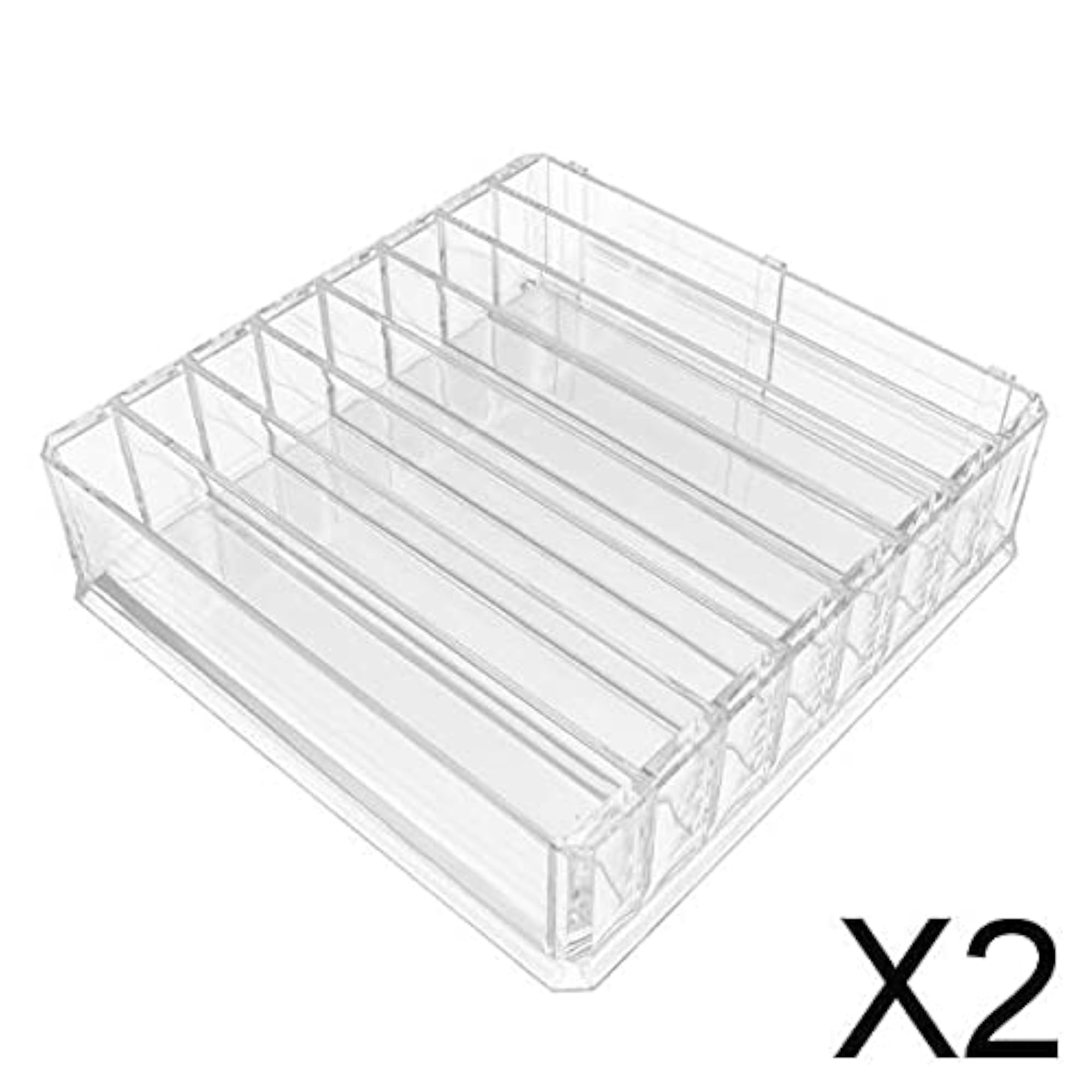 Acrylic Compact Powder Holder 2-Pack Makeup Organizer