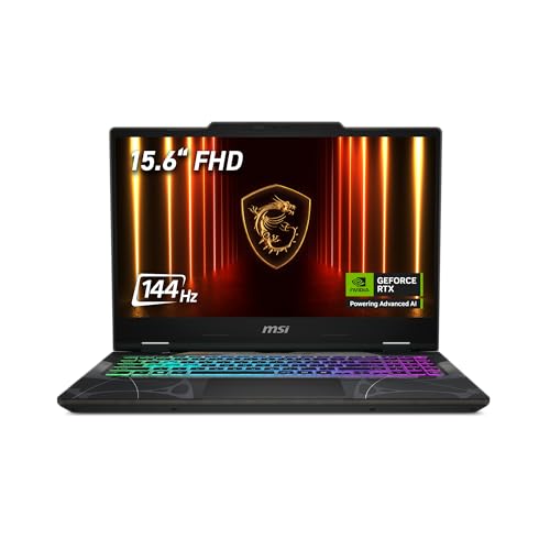 MSI Cyborg 15 Gaming Laptop| Intel Core™ 7 240H | NVIDIA GeForce RTX 5060 | 15.6'' FHD 144Hz Screen |16GB DDR5 RAM | 1TB SSD | Windows 11 Home | Translucent Black