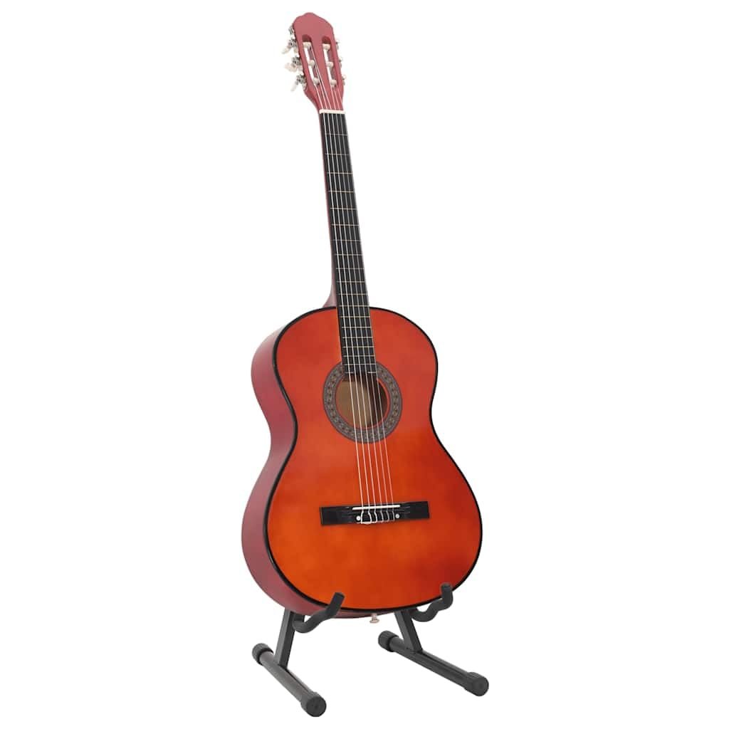 Guitarra clásica 4/4 para principiantes de 39 pulgadas, guitarra de concierto con accesorios como bolsa, afinador, cejilla, cuerdas y soporte, color natural