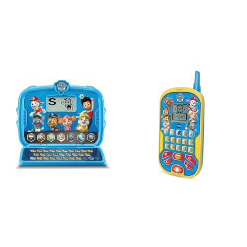 VTech Ordinateur Enfant, Bleu, Enfant & – Pat Patrouille - Le Smartphone Éducatif, Jouet Interactif – 3/7 Ans - Version FR, Enfant VTech Ordinateur Enfant, Bleu, Enfant & – Pat Patrouille - Le Smartphone Éducatif, Jouet Interactif – 3/7 Ans - Version FR, Enfant