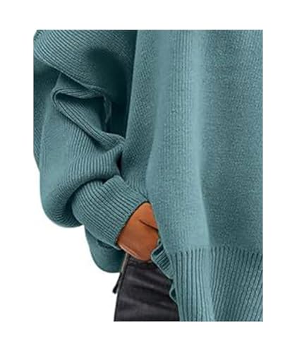Image of SEMATOMALA Women's Oversized Plain Batwing Sweaters Fall Winter Crewneck Trendy Pullover Knit Jumper Tops
