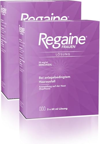REGAINE Frauen Lösung: Mit 20 mg/ml Minoxidil bei erblich bedingtem Haarausfall stoppt den erblich bedingten Haarausfall und regt neues Haarwachstum an 6-Monats-Vorrat 6 x 60 ml