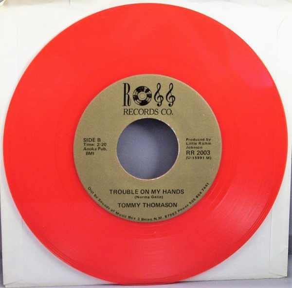 Tommy Thomason - Take Me Back To Lincoln County/Trouble On My Hands (Red Vinyl 45)
