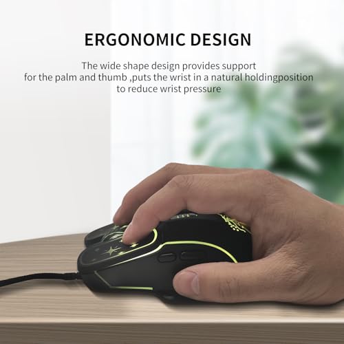 Image of Maine Game Wired USB Mouse, 2400 DPI, 4 Adjustable Levels, Silent, Factory Wholesale Sale (017, 1PACK)