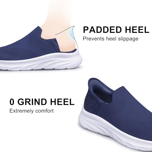 Image of BQQ Men's Slip-On Sneakers Lightweight Non Slip Walking & Workout Shoes Breathable Casual Tennis Shoes