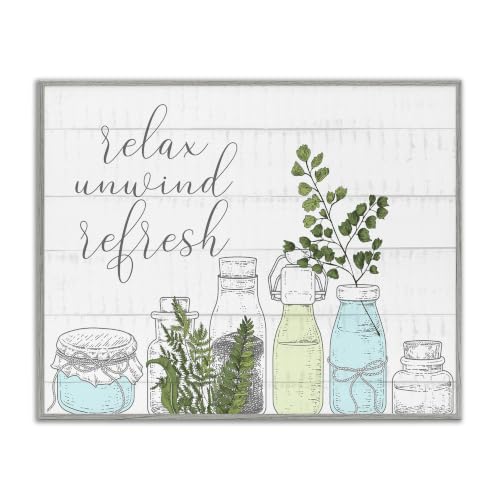 Country Herbs Botanicals Jars, 16 x 20 Inch Framed Giclée Print