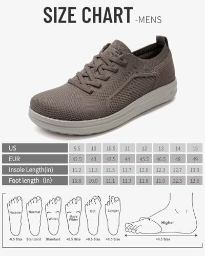 Image of 1TAZERO Men Slip On Shoes Loafer with Arch Support Insoles,Men Casual Shoes for Plantar Fasciitis