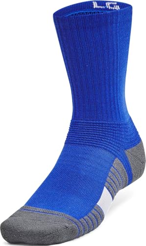 Under Armour - Unisex Team Crew Socks, Color Royal (400), Size: Small