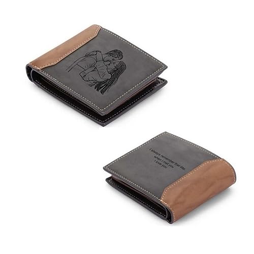 Personalized Photo Wallets for Men with Custom Engraving - Unique Gifts for Boyfriend, Fathers, and Son (style 1)