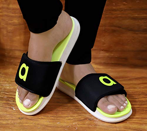 Image of AADI Men's Synthetic Leather Daily Casual Sliders /Flip Flop & Slippers