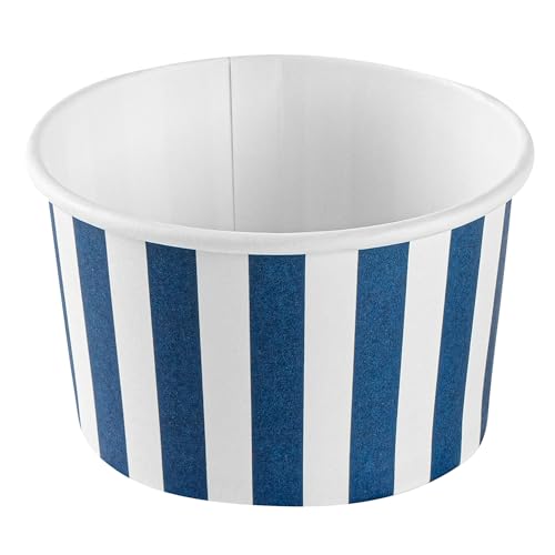 Image of Restaurantware Blue 50 Count To Go Cup Disposable 3 x 3 x 1.8 Inches Paper Mini Cup Grease-Resistant Cup Recyclable Durable Design