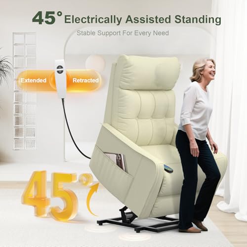 Fauteuil inclinable électrique haut de gamme avec massage thermique et double commande