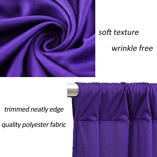 AK TRADING CO. 10 feet x 10 feet Purple Polyester Backdrop Drapes Curtains Panels with Rod Pockets - Wedding Ceremony Party Home Window Decorations (DRAPE-5x10-PURPLE) by AK TRADING CO. - Image 7