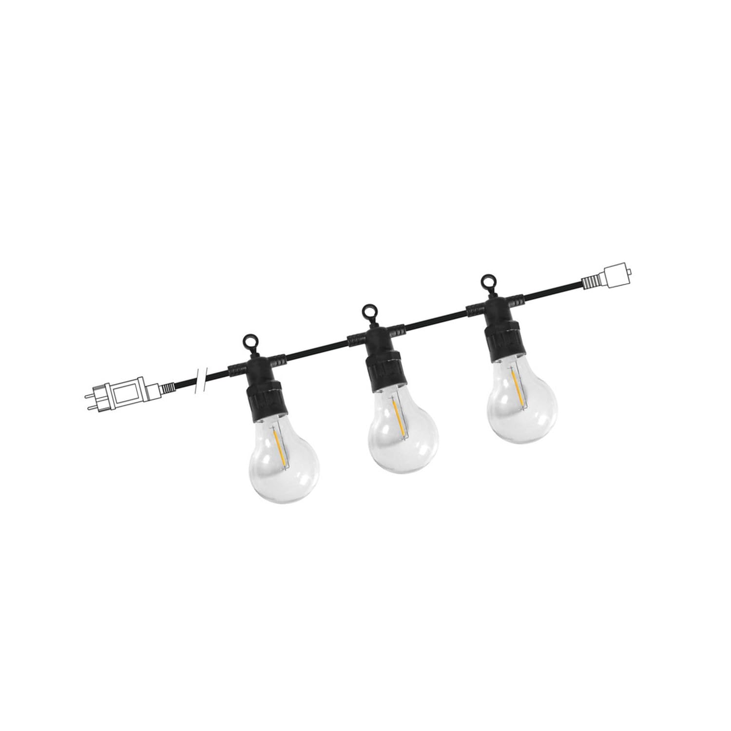 Guirlande LED 10 ampoules pour illuminer vos soirées d'été sur la terrasse et le balcon