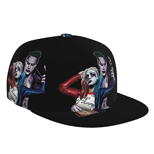 𝐇𝐚𝐫-𝐋𝐞𝐲 𝐐𝐮.𝐈𝐧𝐧 Flat Brim Baseball Caps Joker Fashion Hip-Hop Hat For Teen Snapback Sun Hat Adult Trucker Dad Cap, Black9, One Size #TOP5