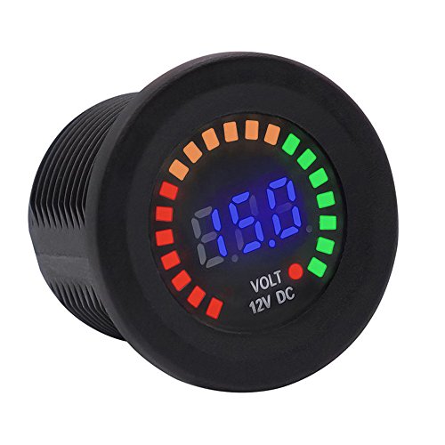 TurnRaise 12V Waterproof LED DC Digital Display Voltmeter Battery Monitor For Car Motorcycle